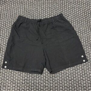 Karen Scott Black Cotton Pants